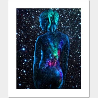 Galaxy Woman Posters and Art